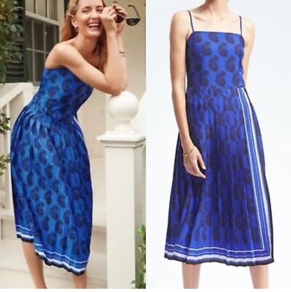 Banana Republic Royal Blue Midi Dress - Picture 2 of 3